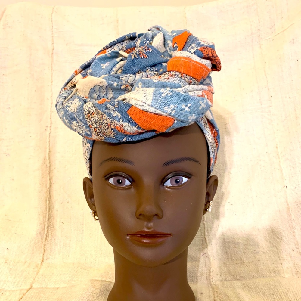 Hand Crafted Headwrap & Mask Set - Picture 5 of 6